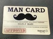 Walmart Collectible MAN CARD - Holy Grail of Gift Cards RECALLED - No Value VHTF
