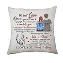 To My Love Cushion Cover Gift for Her & Him Valentines Pillow Cover for Wife and Husband Anniversary Present for Couples Home Decor Throw Pillow Cover (069 To My Love)