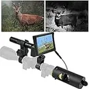 BESTSIGHT Night Vision Scope,DIY Night Vision(Day and Night),Quick Installation Barrle,5" Display Screen with 5w 850nm Infrared Illuminator,View 200m in Night,for 38-44mm Eyepiece Scope (TMNV01)