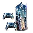 GADGETS WRAP Printed Vinyl Skin Sticker Decal for Sony PS5 Playstation 5 Disc Edition Console & 2 Controller (Skin Only, Console & Controller not Included.) - Anime Love Multicolor