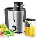 Juicer, Bagotte Centrifugal Juicer, BPA-Free, High Juice Yield Dual-Speed Juice Extractor with 304 Stainless Steel,65mm Wide Feed Chute Juicer Machines for Whole Fruit and Vegetable, Easy to Clean
