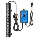 HiTauing Aquarium Heater, Upgraded 300W/500W Fish Tank Heater with Intelligent Leaving Water Automatically Stop Heating and Advanced Temperature Control System, Suitable for Saltwater and Freshwater