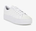 adidas Women's Bravada 2.0 Platform Shoe Sneaker, White/White/Chalk White, 9