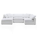 White Sectional - Birch Lane™ Calana Luxe 5-Piece Modular Sectional Revolution Performance s®/Other Performance s | Wayfair