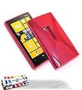 MUZZANO Original Le X Premium Flexible Shell Case with 3 Ultra Clear Screen Protector for Nokia Lumia 920 - Pink