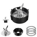 For Oster Blender Replacement Parts with Gasket 6 Pieces for Oster Blender Ice Blade, Black 4961 and Jar Base Bottom 4902 Compatible with Aspas Para Licuadora Oster and Osterizer Classic Blender Parts
