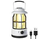 EverBrite LED Camping Lantern, USB C Rechargeable Lantern with Stepless Dimming, Vintage Portable Camping Lights & Lanterns, Lanterns for Power Outages, Hurricane, Emergency, Fishing, Home and More