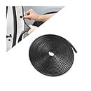 Car Door Protector Edge Guards, Universal Rubber Seal U Shape Car Door Protection, Aluminum Boat Edge Trim Guards No Glue Required, Exterior Accessories Fit for Most Cars, Sedans, SUV (Black/10FT)