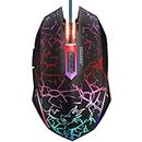 VGUARD Gaming Mouse, Comfortable Wired USB Optical RGB Ergonomic Mice for PC Computer Laptop, 6 Programmable Buttons, 4 Adjustable Sensitivity, 7 Colors LED Backlight - Black(Upgraded Version)