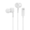 PALOVUE Lightning Headphones Earphones Earbuds Compatible iPhone 14 13 12 11 Pro Max iPhone X XS Max XR iPhone 8 Plus iPhone 7 Plus MFi Certified with Microphone Controller SweetFlow White