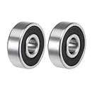 sourcing map 6301-2RS Deep Groove Ball Bearings Z2 12mm X 37mm X 12mm Double Shielded Carbon Steel 2pcs