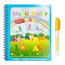 VGRASSP Reusable Magic Water Quick Dry Book Learning Toy Doodle and Scribble with Magic Doodle Pen for Painting Fun Drawing Pad Toy for Boys and Girls - (Random Designs As Per Stock) (VGWB0011)