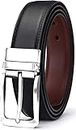 ZORO Men's Vegan Leather Reversible Black and Brown Belt | Formal/Casual | Rotating Buckle | RSTX-04 | Size - 34