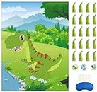 Morcheiong Pin The Tail on the Dinosaur Party Game con 48 code per bomboniere dinosauro Party Supplies Kids Birthday Party Supplies Boys Party Decorations