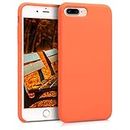 kwmobile Custodia Compatibile con Apple iPhone 7 Plus/iPhone 8 Plus Cover - Back Case per Smartphone in Silicone TPU - Protezione Gommata - arancione