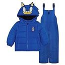 Sega Sonic The Hedgehog Boy’s Heavyweight 2-Piece Snow Bib & Jacket Snowsuit, Blue, 4