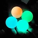 KUNYA® Glow in Dark Ceiling Sticky Squishy Squeeze Luminous Stress Relief Balls for Ahd Autism Need Special Toy ( Pack of 4 ) Random Color