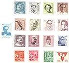 India Definitive Set of 17 Different Definitive Stamps Mint UNHINGED