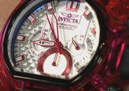 Invicta Bolt Zeus Magnum Rot/Schwarz Anatomic Chronograph Zwei Uhrwerk Schnell