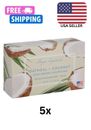Shugar Soapworks Oatmeal Coconut Vegan Scented Bar Soap, 5 oz, 5 Packs US Made
