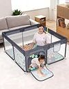 Baby Playpen, Dripex Playpen for Baby and Toddlers, 50x50in Play Pen, Playpens for Babies Safety, Indoor Outdoor Baby Play Pen