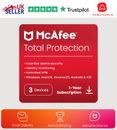 McAfee Total Protection Antivirus 2024 3 dispositivos 1 año 5 minutos entrega de correo electrónico