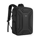 MOSISO Camera Backpack, DSLR/SLR/Mirrorless Camera Bag Waterproof Symmetric Geometric Hard Shell with Tripod Holder & 15-16 inch Laptop Compartment Compatible with Canon/Nikon/Sony, Black