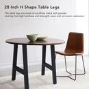 2PCS 28 Inch H Shape Table Legs Metal Support Legs for Home Furniture Office