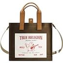 True Religion Tote, Women's Medium Travel Shoulder Bag with Adjustable Strap, Olive