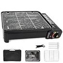 Portable Gas BBQ Camping Grill Set with Grill dish BBQ net - Portable Barbecues with suitcase