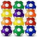 Libima 12 Pcs Soccer Balls with Pump Official Size 3 Size 4 Size 5 Soccer Ball for Child Adult Back to School Outside Sport Training Practice Gift(Colorful, Size 3)