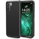 Anloes Defender Case for Samsung Galaxy S21 5G,Galaxy S21 5G Phone Case Heavy Duty Shockproof Dustproof Protection, 3 in 1 Rugged Protective Bumper Cover Black(Without Built-in Screen Protector)