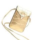 JACTZ Handbags Women Bags Mini Bags Small Shoulder Bag Faux Leather Clutch Flap Purse Handbag-Gold