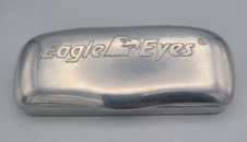 Vintage 90's Eagle Eyes Silver-Tone Logo Case