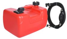 3 Gal 12L Portable Boat Fuel Tank With Hose Connector For Marine Outboard Motor