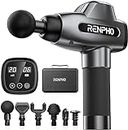 RENPHO Massage Gun for Deep Tissue Muscle with 6 Massage Heads & Carry Case, C3 Percussion Professional Muscle Massage for Athletes, 20 Speeds, Electric Body Massager, Father's Day Gift for Dad Him