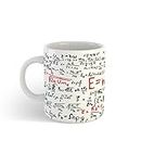 Gen7 Ceramic Formula Coffee Mug Featuring Famous Formulas From The Great Scientist Albert Einstein (White)