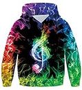 Goodstoworld Kids Boys Girls 3D Flame Print Fleece Pullover Hoodies Sweatshirt with Kangaroo Pocket for 3-16 Years