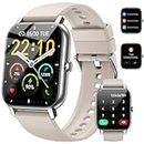Smart Watch (Answer/Make Calls), 1.85" Smart Watches for Men Women 110+ Sport Modes Fitness Tracker with Sleep Heart Rate Monitor, Pedometer, IP68 Waterproof Fitness Watch for iOS Android Smart Watch
