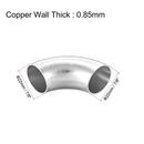 Stainless Steel 304 Pipe Fitting 90Degree Elbow Butt-Weld 7/8" OD 0.85mm T 5pcs - Silver Tone