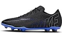 Nike Vapor 15 Club FG/MG, Scarpe da Calcio Uomo, Black/Chrome/Hyper R, 41 EU