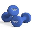 PROIRON Neoprene Dumbbells Set Weights Exercise & Fitness Dumbbells (4kg×2 Blue)