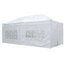 Yescom 10 Ft. W x 20 Ft. D Metal Pop-Up Canopy Metal/Soft-top in White | 126 H x 230.3 W x 116.1 D in | Wayfair 07CAN001-20W4-07.V2