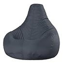 Bean Bag Bazaar Recliner Gaming Bean Bag Chair, Slate Grey, Large Indoor Outdoor Bean Bags, Lounge or Garden, Big Gaming Bean Bag Chairs for Adult with Filling Included
