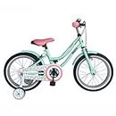 Beetle Bubblegum 16T Kids Bike, 10 Inch Frame, Turquoise Blue, Single Speed Steel Frame Bike with Support Wheels, Ideal for 5-7 Years Unisex, Height 3-4 feet