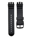 21mm Black Resin Replacement Watch Band for Swatch Irony Nabab & Irony Scuba 200 Watch