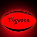 Toowaka Kids Football,Size 3 Glow in The Dark Youth Football-Bright Football with LED Lights Pre-Installed-Night Light up Football Batteries Included