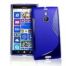 VCOMP® Nokia Lumia 1520 Silicone Gel Case with S-Line Design - Blue