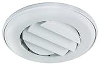 JR Products ACG25DPW-A Polar White Adjustable Ceiling Vent with 0.25" Collar
