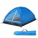 Tente de camping 2 personnes, tente dôme imperméable, abri d'extérieur, tente de camping ultralégère, facile à installer, légère, pare-soleil de jardin, plage, pêche, camping (bleu)